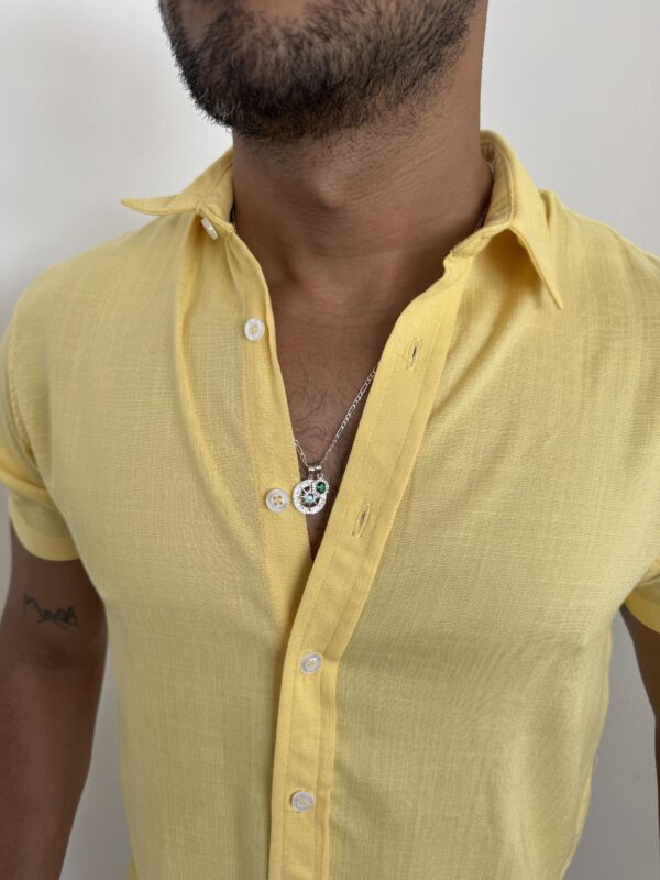 CAMISA LINO AMARILLO