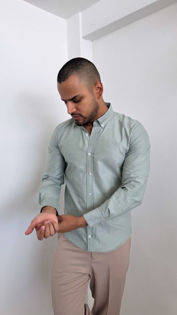 CAMISA MANGAS LARGAS VERDE