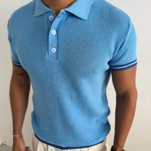 CAMISA TEJIDA AZUL CIELO