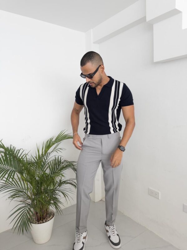 PANTALÓN PRETINA CRUZADA GRIS