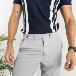 PANTALÓN PRETINA CRUZADA GRIS