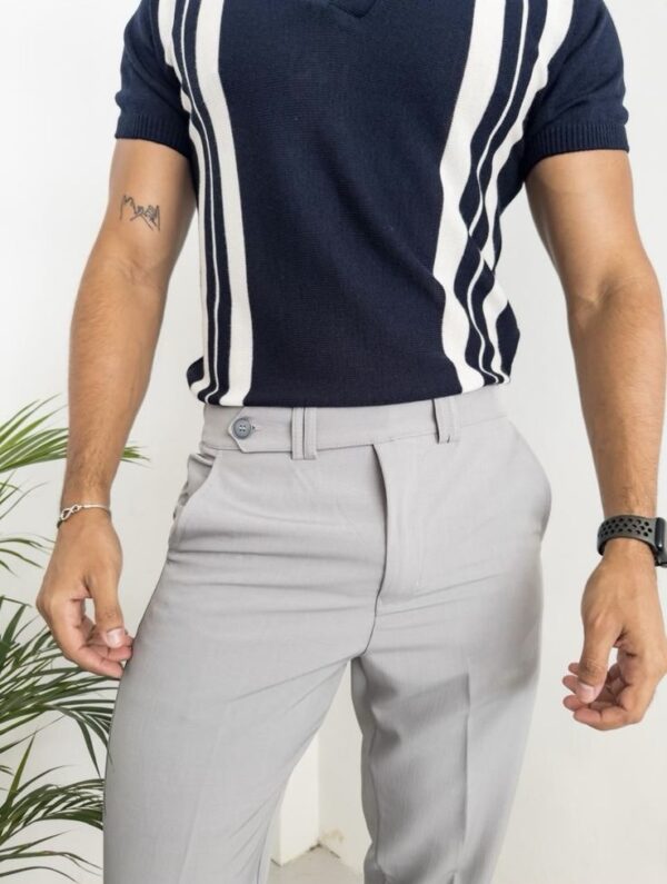 PANTALÓN PRETINA CRUZADA GRIS