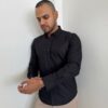 CAMISA MANGAS LARGAS NEGRA
