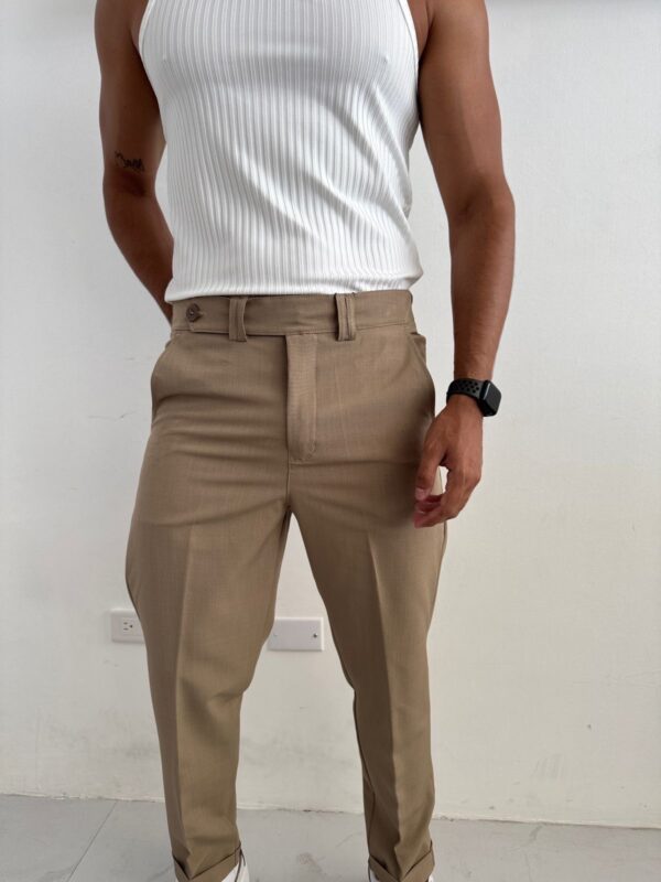 PANTALÓN PRETINA CRUZADA CAQUI