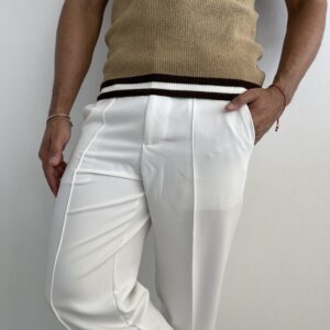 PANTALÓN PRETINA NORMAL CON LÍNEA BLANCO