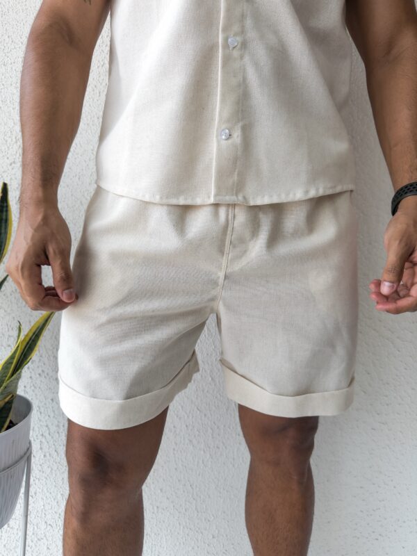 CONJUNTO CORTO LINO BLANCO
