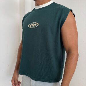 CAMISETA SIN MANGAS VERDE
