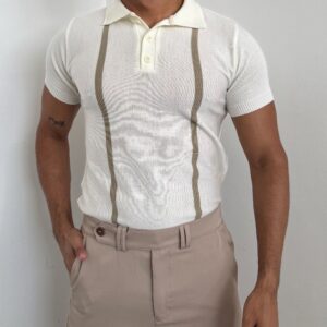 CAMISA TEJIDA BLANCO 2 LÍNEAS