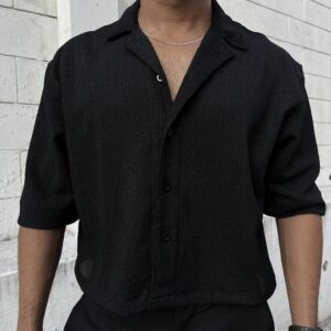 CAMISA TEXTURA NEGRA