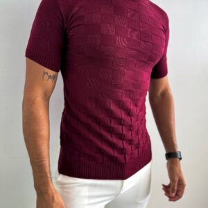 CAMISA TEJIDA VINO