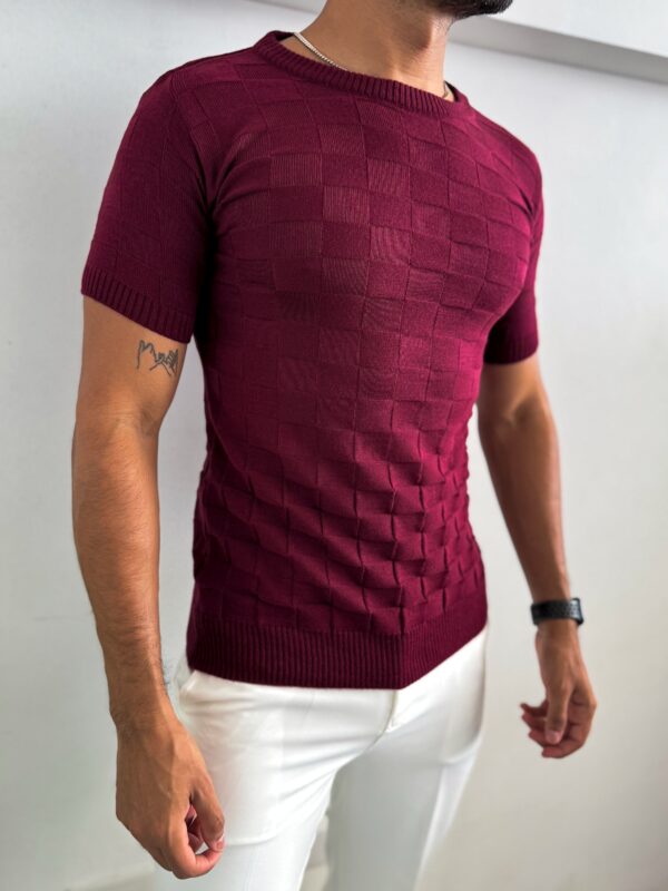 CAMISA TEJIDA VINO