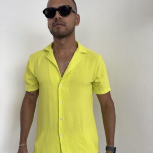 CAMISA CUELLO CUBANO NEÓN