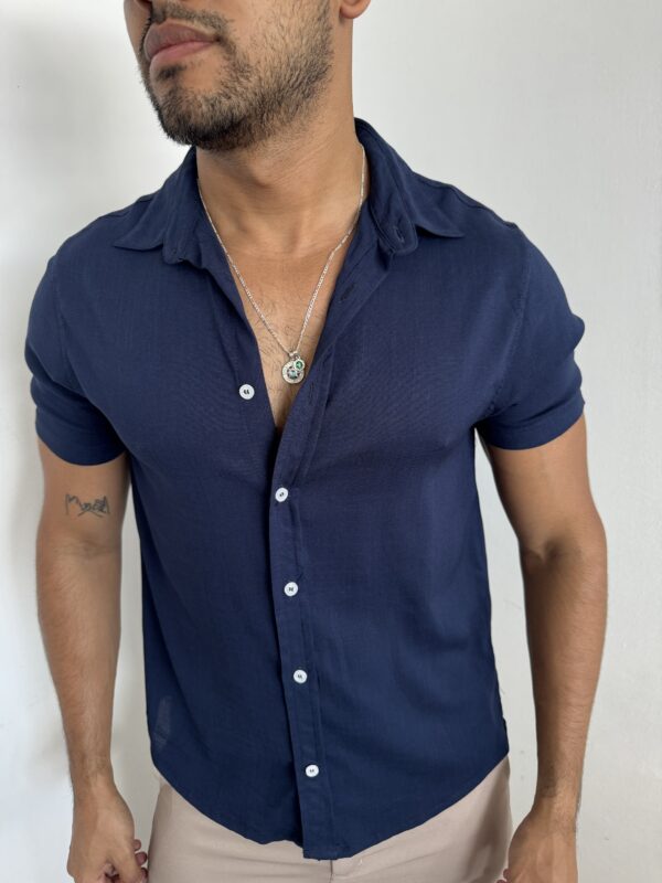 CAMISA LINO AZUL
