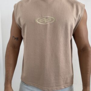 CAMISETA SIN MANGAS CAFÉ