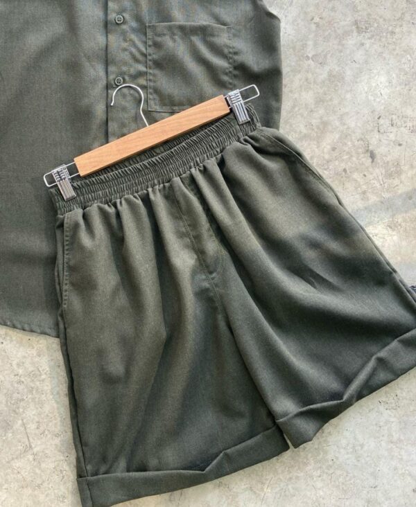 CONJUNTO CORTO LINO VERDE