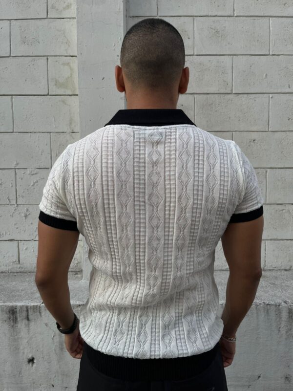 CAMISA TEJIDA TEXTURIZADA BLANCA