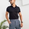 PANTALON PRETINA CRUZADA GRIS OSCURO
