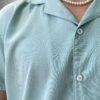 CAMISA CUELLO CUBANO MANGA CORTA MENTA