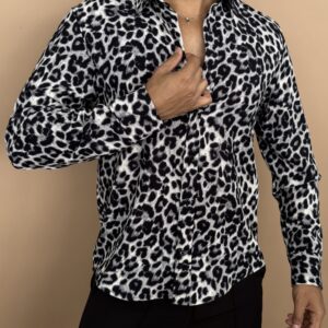 CAMISA ANIMAL PRINT B/N