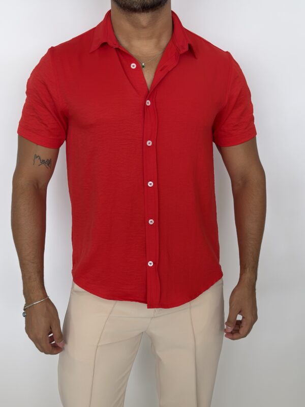 CAMISA CUELLO CAMISERO ROJO