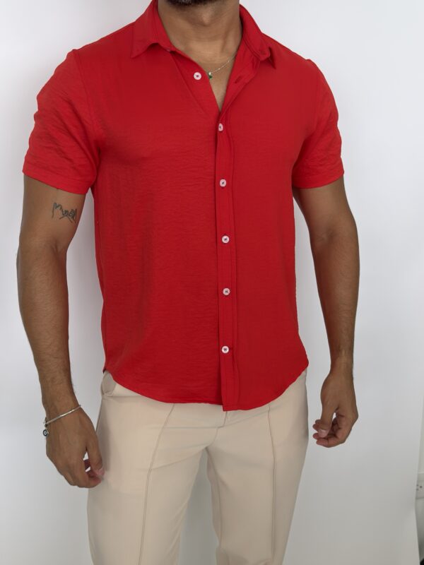 CAMISA CUELLO CAMISERO ROJO