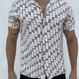 img_5999 CAMISA CUELLO CUBANO ESTAMPADA CREMA