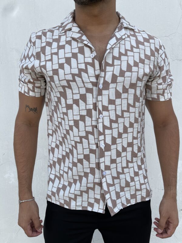 img_5999 CAMISA CUELLO CUBANO ESTAMPADA CREMA