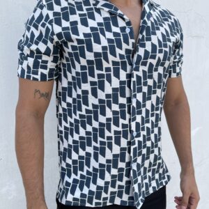 img_6008 CAMISA CUELLO CUBANO ESTAMPADA ACERO