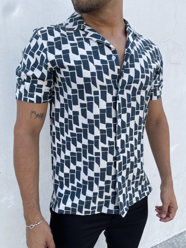 img_6008 CAMISA CUELLO CUBANO ESTAMPADA ACERO