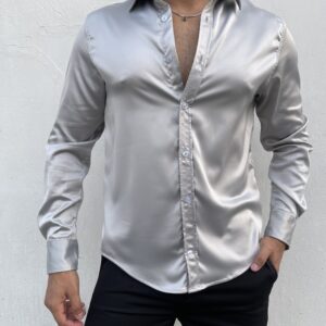CAMISA SATINADA PLATA