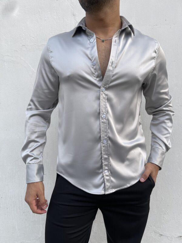 CAMISA SATINADA PLATA