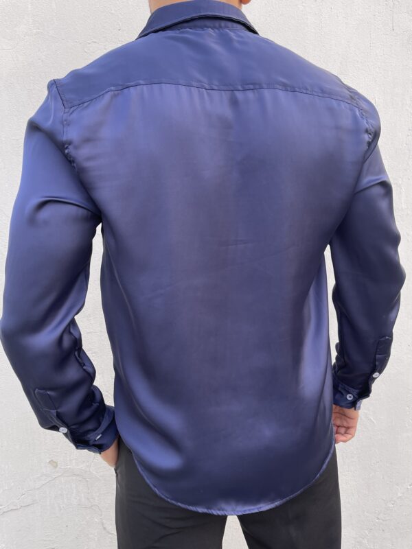 CAMISA SATINADA AZULM