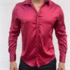 CAMISA SATINADA VINO