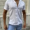 CAMISA CUELLO CUBANO SEDA BLANCO